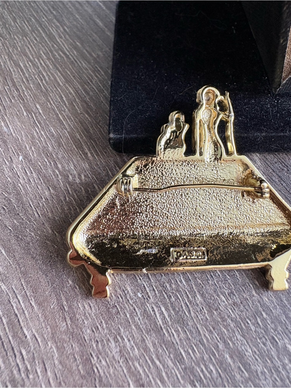 Vintage Pool Table Brooch signed AJC - Picture 3 of 6